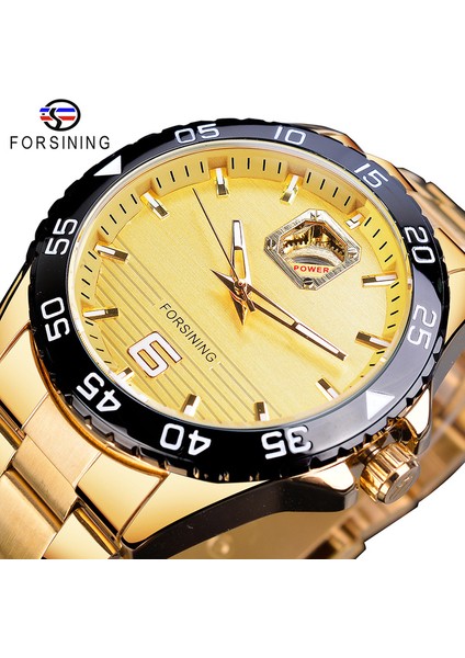 GMT1172-5 Forsining Yeni Varış Otomatik Mekanik Erkek Saatler Yaratıcı Kadran Paslanmaz Çelik Su Geçirmez Lumionus El Moda Adam Saat (Yurt Dışından)