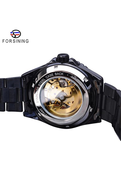 GMT1172-5 Forsining Yeni Varış Otomatik Mekanik Erkek Saatler Yaratıcı Kadran Paslanmaz Çelik Su Geçirmez Lumionus El Moda Adam Saat (Yurt Dışından) indirimleri