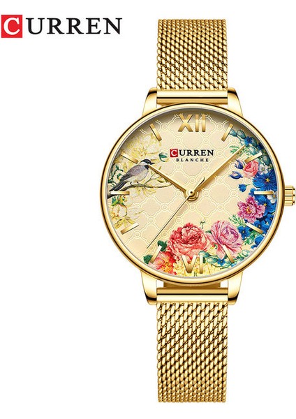 S-Altın Curren Lüks Gül Kadınlar Için Izle Bilezik Saatler Üst Marka Bayanlar Casual Kuvars Izle Çelik Kadın Kol Saati Montre Femme R (Yurt Dışından)