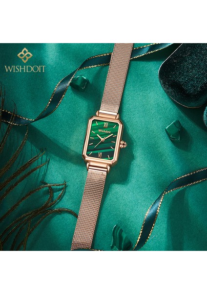 Siyah Wıshdoıt 2022 Yeni Bayanlar Izle Yaratıcı Çelik Bayanlar Bilezik Izle Kadın Su Geçirmez Saat Küçük Yeşil Izle Relogio Feminino (Yurt Dışından) modelleri