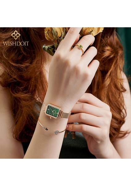 Siyah Wıshdoıt 2022 Yeni Bayanlar Izle Yaratıcı Çelik Bayanlar Bilezik Izle Kadın Su Geçirmez Saat Küçük Yeşil Izle Relogio Feminino (Yurt Dışından) indirimleri