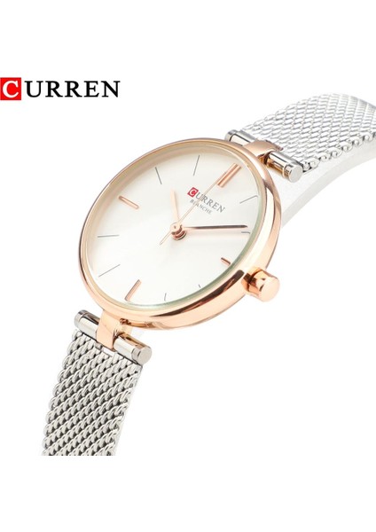 Beyaz Curren Yaratıcı Ingıltere Tarzı Kuvars Izle Kadın Elbise Gümüş Çelik Hasır Saatler Saat Bayanlar Bilezik Izle Relogios Feminino Hediye (Yurt Dışından) fiyatları