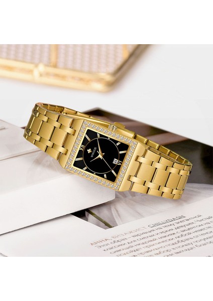Altın Siyah Altın Wwoor Yeni Altın Izle 8858 Kadın Saatler Çelik Üst Lüks Marka Bayanlar Bilezik Saatler Kadın Saat Montre Femme Relogio Feminino (Yurt Dışından) indirimleri