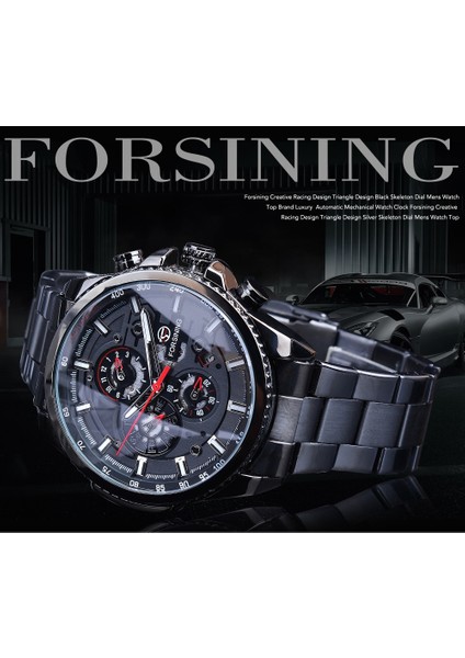 GMT1137-20 Forsining Üç Kadranlı Takvim Paslanmaz Çelik Erkek Mekanik Otomatik Bilek Saatler Üst Marka Lüks Askeri Spor Erkek Saat (Yurt Dışından) modelleri