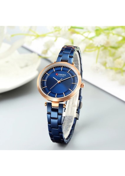 Siyah Curren Lüks Marka Minimalist Kuvars Saatler Kadın Gül Altın Bilezik Izle Casual Slim Saat Bayanlar Kol Saati ile Çelik (Yurt Dışından) fırsatları