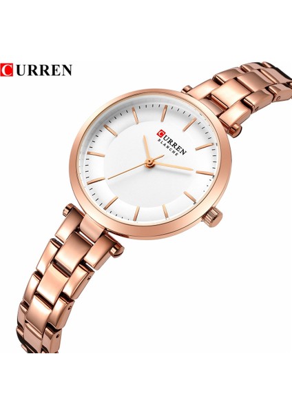 Siyah Curren Lüks Marka Minimalist Kuvars Saatler Kadın Gül Altın Bilezik Izle Casual Slim Saat Bayanlar Kol Saati ile Çelik (Yurt Dışından) indirimleri