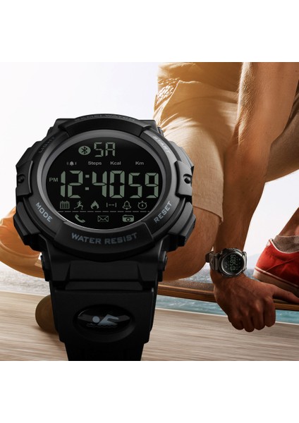 Mavi Moda Bluetooth Akıllı Izle Spor Açık Adımsayar Kalori Uzaktan Kamera Spor Akıllı Saatler Su Geçirmez Dijital Kol Saati (Yurt Dışından) fırsatları