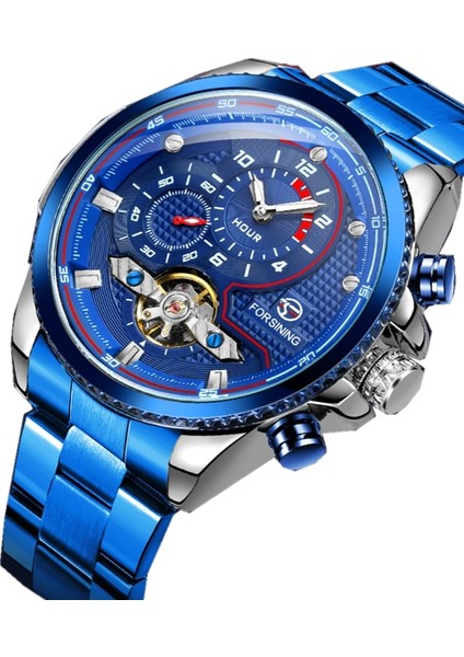 Gümüş Forsining Izle Erkekler Için Moda Paslanmaz Çelik Kasa Tourbillon Otomatik Machanical Adam Saatler Erkek Kol Saati (Yurt Dışından) fiyatları