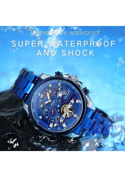 Gümüş Forsining Izle Erkekler Için Moda Paslanmaz Çelik Kasa Tourbillon Otomatik Machanical Adam Saatler Erkek Kol Saati (Yurt Dışından) fırsatları