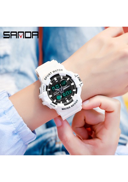 Pembe Sanda Marka Erkekler Dijital Saat Askeri Spor Saatler Moda Su Geçirmez Elektronik Kol Saati Erkek Relogio Masculino (Yurt Dışından)