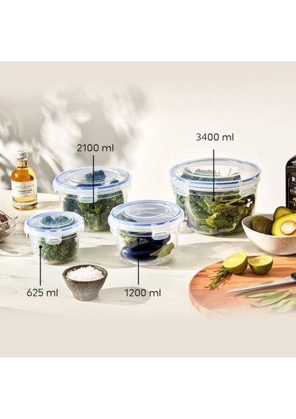 1200 ml Contalı Yuvarlak