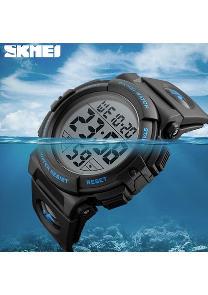Siyah Saat Skmeı Dijital Erkek Izle Açık Spor Çok Fonksiyonlu Kronograf Elektronik Erkek Saat Su Geçirmez Kol Saati Relogio Masculino (Yurt Dışından) indirimleri