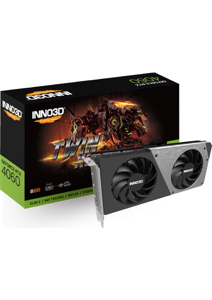 INNO3D RTX4060 Twin X2 8gb 128BIT Gddr6 3x Dp-1xhdmı Oyuncu Ekran Kartı