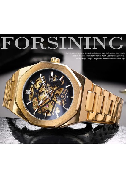 GMT1174-4 Forsining 2019 Altın Mekanik Otomatik Saatler Erkekler Için Su Geçirmez Saat Üst Marka Lüks Aydınlık Eller Kol Saatleri (Yurt Dışından) modelleri