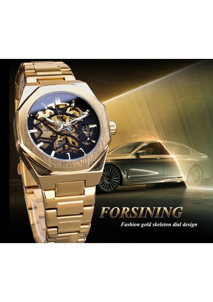 GMT1174-4 Forsining 2019 Altın Mekanik Otomatik Saatler Erkekler Için Su Geçirmez Saat Üst Marka Lüks Aydınlık Eller Kol Saatleri (Yurt Dışından) indirimleri