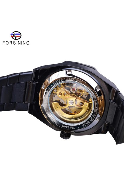 GMT1174-3 Forsining Izle Siyah Altın Iş Mekanik Saat Su Geçirmez Otomatik Izle Üst Marka Lüks Relogio Masculino (Yurt Dışından) fiyatları