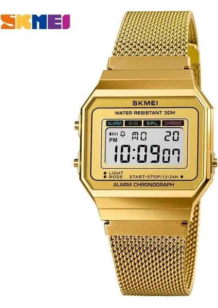 Altın Skmeı Marka Erkekler Dijital Saatler Kronometre Spor Saatler LED Işık Elektronik Kol Saatleri Çalar Saat Su Geçirmez Relogio Homme (Yurt Dışından)