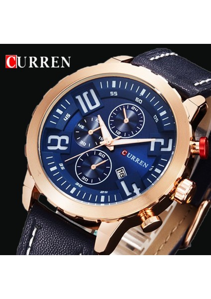 Kahve Curren Spor Kuvars Altın Saatler Erkek Deri Izle Kadın Kol Saati Erkekler Kol Saatleri Relogio Masculino Montre Homme (Yurt Dışından) modelleri