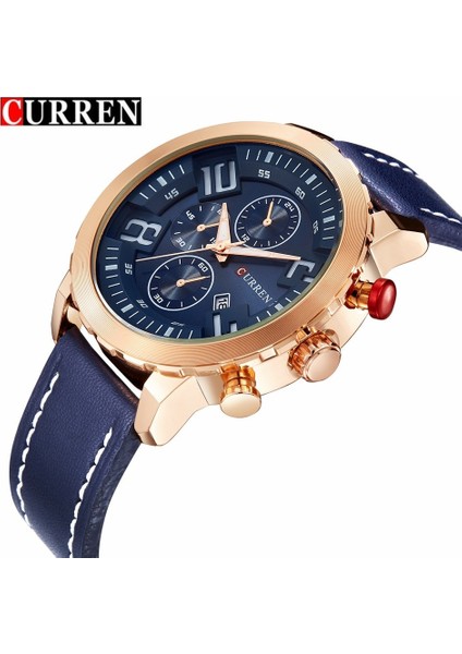Kahve Curren Spor Kuvars Altın Saatler Erkek Deri Izle Kadın Kol Saati Erkekler Kol Saatleri Relogio Masculino Montre Homme (Yurt Dışından) fırsatları