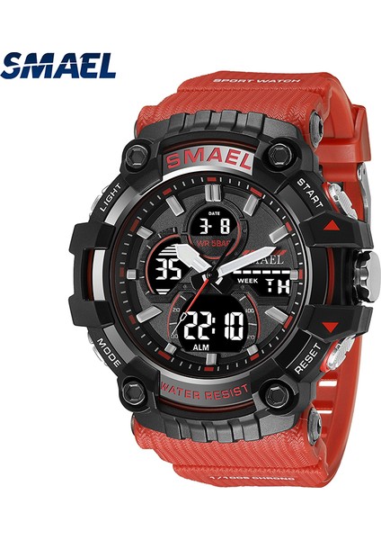 Mavi Smael Çok Fonksiyonlu LED Işık Dijital Spor Izle Erkek Casual Kronometre Clendar Saat 50 M Su Geçirmez Kol Saatleri Reloj Hombre (Yurt Dışından) fiyatları