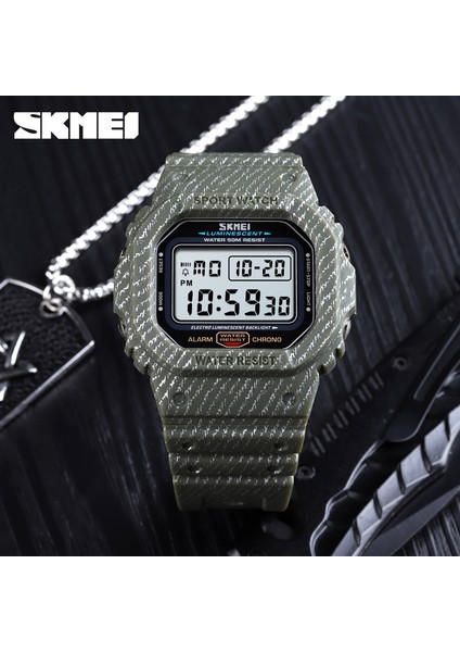 Yeşil Kamuflaj Skmeı Ordu Açık Erkek Spor Dijital Saatler Alarm Su Geçirmez Moda Kol Saatleri Askeri Elektronik Saat Relogio Masculino (Yurt Dışından) modelleri