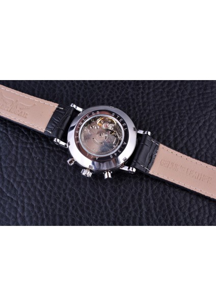 GMT939-7SMALL Jaragar Blue Sky Serisi Zarif Tasarım Hakiki Deri Kayış Erkek Bilek Izle Erkek Saatler Üst Marka Lüks Saat Erkekler Otomatik (Yurt Dışından)