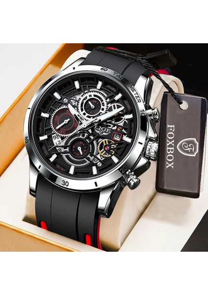 Siyah Yeşil Lıge Yeni Saatler Erkek Lüks Marka Büyük Arama Izle Erkekler Su Geçirmez Kuvars Kol Saati Spor Chronograph Saat Relogio Masculino (Yurt Dışından)