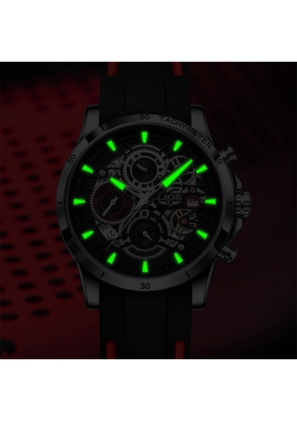 Siyah Yeşil Lıge Yeni Saatler Erkek Lüks Marka Büyük Arama Izle Erkekler Su Geçirmez Kuvars Kol Saati Spor Chronograph Saat Relogio Masculino (Yurt Dışından)