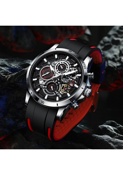 Siyah Yeşil Lıge Yeni Saatler Erkek Lüks Marka Büyük Arama Izle Erkekler Su Geçirmez Kuvars Kol Saati Spor Chronograph Saat Relogio Masculino (Yurt Dışından)