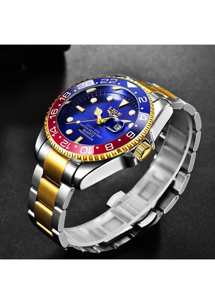 Gümüş Siyah Lıge Erkek Kuvars Saatler Üst Marka Lüks Iş Su Geçirmez Aydınlık Büyük Kadran Erkek Kol Saatleri Spor Paslanmaz Çelik Saat (Yurt Dışından) fırsatları