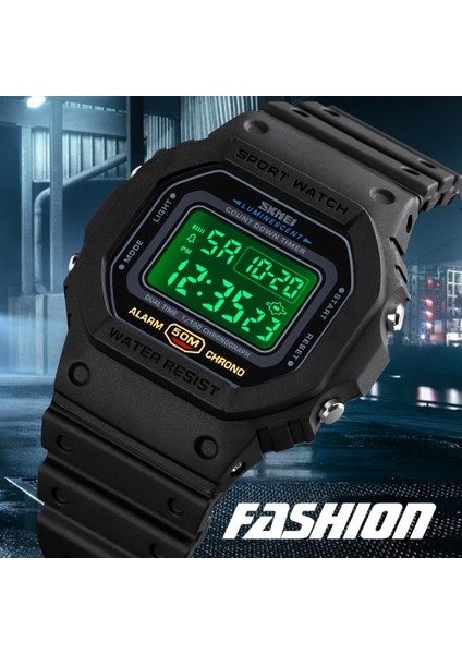 Siyah Siyah Izle Erkekler Için Dijital Elektronik Saat Plastik LED Pin Toka Öğrenci Açık Klasik Darbeye Dayanıklı Spor Kare Relogio Masculino (Yurt Dışından) modelleri