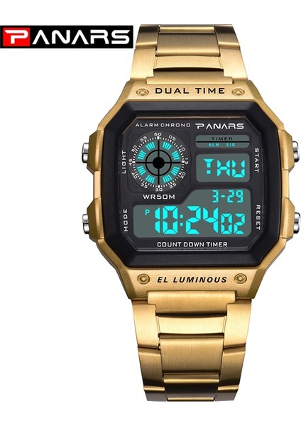 Büyük Gül Panars Yeni Varış Aydınlık Spor Izle Çok Fonksiyonlu Erkek Su Geçirmez Kol Saati Spor Dijital Saat Kronometre Çalar Saat (Yurt Dışından) modelleri