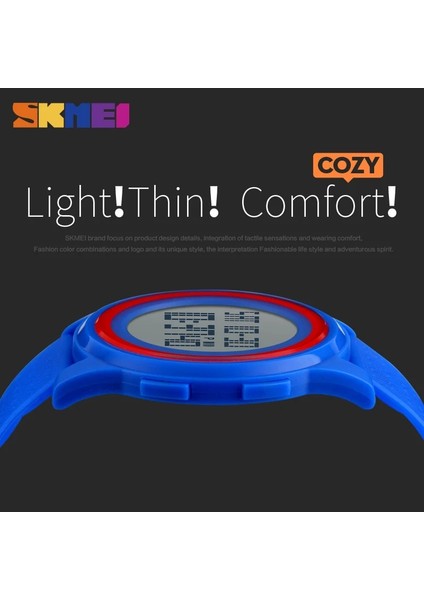 Mavi Skmeı Erkek Kadın LED Dijital Saat Spor Ince Saatler Su Geçirmez Erkek Kadın Kol Saatleri Relogio Masculino Feminino Saat 1206 (Yurt Dışından) indirimleri