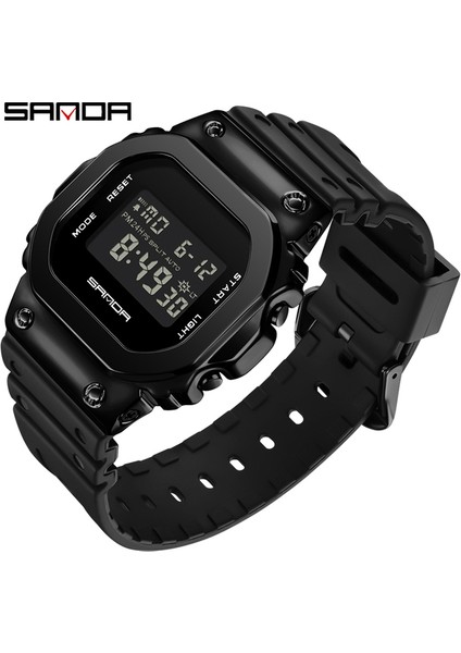 2126 Erkekler Siyah Sanda Askeri G Tarzı Erkek LED Dijital Izle Erkekler ve Kadınlar Çift Saat Su Geçirmez Eğlence Adam Bilek Izle Relogio Masculino (Yurt Dışından)
