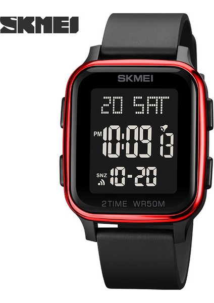 Kırmızı Skmeı Dijital Saat Erkekler Için Chrono Geri Sayım Elektronik Hareketi Kol Saatleri Su Geçirmez Spor Erkek Saat Orijinal Marka Saat (Yurt Dışından)