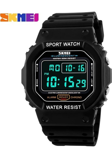Turuncu Yeni Moda Skmei Marka LED Izle Erkekler Spor Saatler Dijital Askeri Saat 50 M Su Geçirmez Açık Elbise Kol Saatleri (Yurt Dışından)