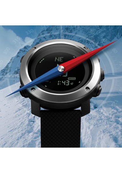 Çelik Kadran Yeşil Skmeı 1418 Altimetre Barometre Termometre Yükseklik Erkekler Dijital Saatler Spor Saat Tırmanma Yürüyüş Kol Saati Montre Homme (Yurt Dışından) fırsatları
