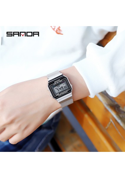 Siyah Sanda Yeni Stil 6017 Elektronik Form Hareketi Moda Serin Kol Saati Kişilik Aydınlık Su Geçirmez Saat (Yurt Dışından) fiyatları