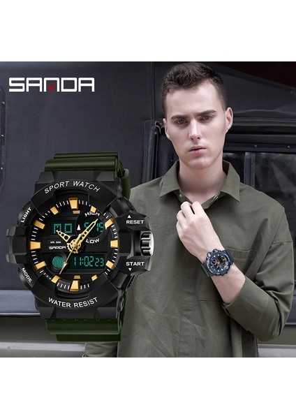 Siyah Sanda 2020 Yeni Erkek Elektronik Saat Su Geçirmez Aydınlık Spor Saat Erkekler Elektronik Dijital Saat Relogio Dijital Montre Homme (Yurt Dışından)