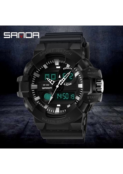 Siyah Sanda 2020 Yeni Erkek Elektronik Saat Su Geçirmez Aydınlık Spor Saat Erkekler Elektronik Dijital Saat Relogio Dijital Montre Homme (Yurt Dışından)