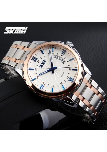 Mavi Saatler Erkekler Lüks Marka Kuvars Izle Erkekler Tam Çelik Kol Saatleri Casual Saat Relogio Masculino Reloj Hombre Kuvars-Izle Skmei (Yurt Dışından)