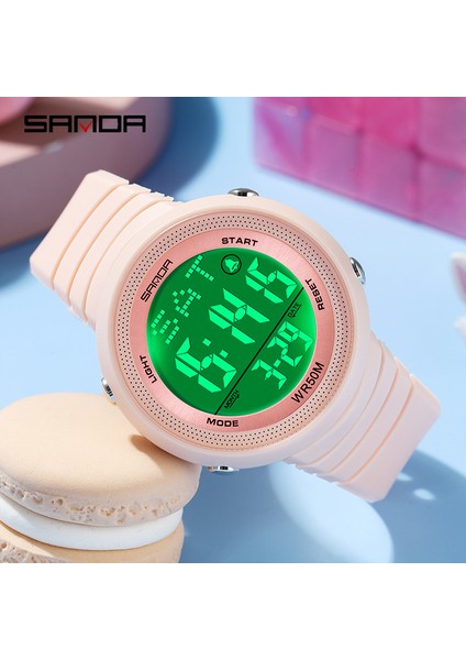 Beyaz Altın Sanda Marka Erkek Spor Saatler Moda Chronos Geri Sayım Su Geçirmez LED Dijital Saat Adam Askeri Bilek Aydınlık Erkek Izle (Yurt Dışından) fırsatları