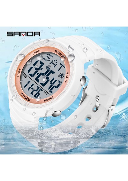 Beyaz Altın Sanda Marka Erkek Spor Saatler Moda Chronos Geri Sayım Su Geçirmez LED Dijital Saat Adam Askeri Bilek Aydınlık Erkek Izle (Yurt Dışından) indirimleri