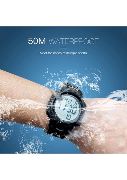 Renk 4 Kayış ile Skmeı Erkekler Spor Saatleri Chronos Geri Sayım Erkek Saati Su Geçirmez LED Dijital Izle Adam Elektronik Saat Relogio Masculino 1068 (Yurt Dışından) indirimleri