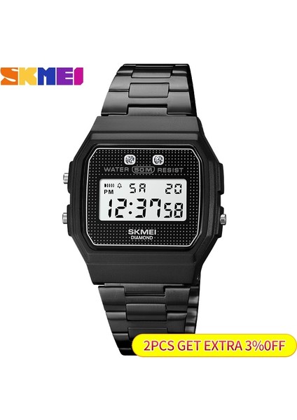 Çelik 3 Skmeı Moda 5bar Su Geçirmez Dijital Kol Saati Askeri Kronograf Tarih Hafta Spor Saatler Erkekler Için Çalar Saat Reloj Hombre (Yurt Dışından)