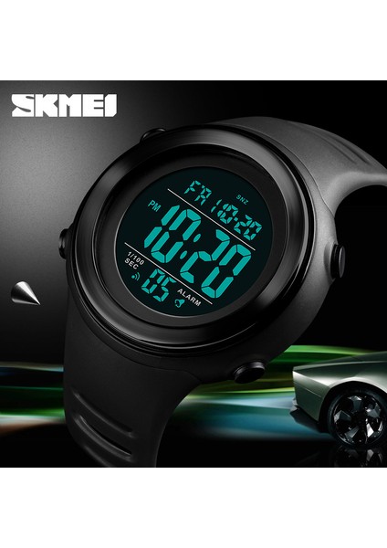 Haki Skmeı Erkekler Spor Saat LED Işıklı Su Geçirmez Dijital Saat Bilek Çift Zaman Zamanlama Arka Işık Su Geçirmez Izle Relogio Masculino (Yurt Dışından)