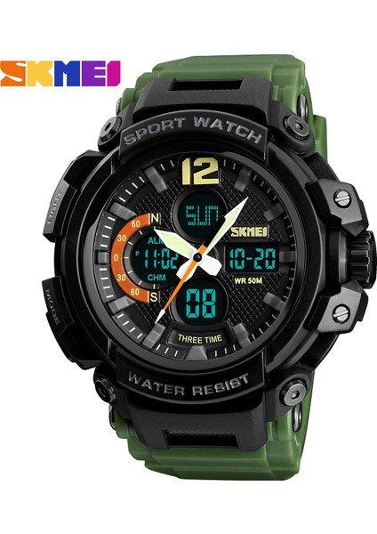Haki Skmeı Erkekler Askeri Spor Izle 1343 Yeni 50 M Su Geçirmez Ordu Izle Dayanıklı Şok LED Kuvars Dijital Saat Relogios Masculino (Yurt Dışından) fiyatları