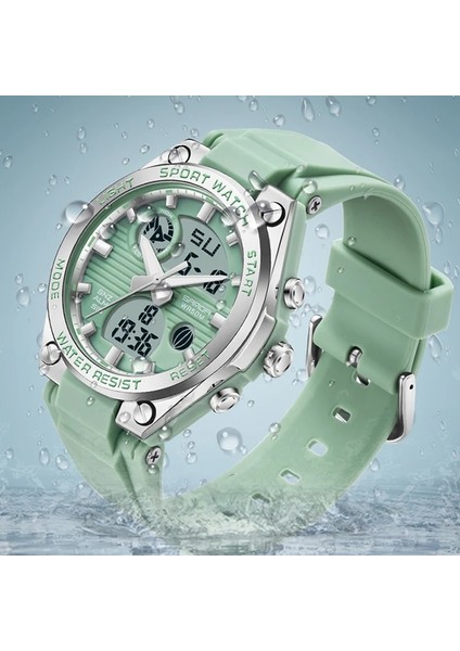 6067 Siyah Altın Sanda En Lüks Marka Çift Ekran Bayan Saat LED Dijital Işık Moda Spor Su Geçirmez Bayan Saat Relógio Feminino (Yurt Dışından) fiyatları