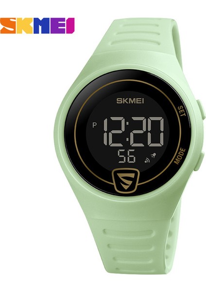 Açık Yeşil Siyah Skmeı 1798 Dijital Saat Spor Genç Erkek Kız Kol Saati Için Dijital Saat Su Geçirmez LED Ince Genç Izle Reloj Hombre (Yurt Dışından)