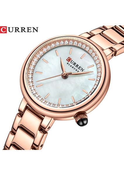 Gümüş Yeşil Kutu Curren Gül Izle Bayan Izle Bayanlar Yaratıcı Çelik Bayanlar Bilezik Izle Bayanlar Saat Relogio Feminino Montre Femme (Yurt Dışından)